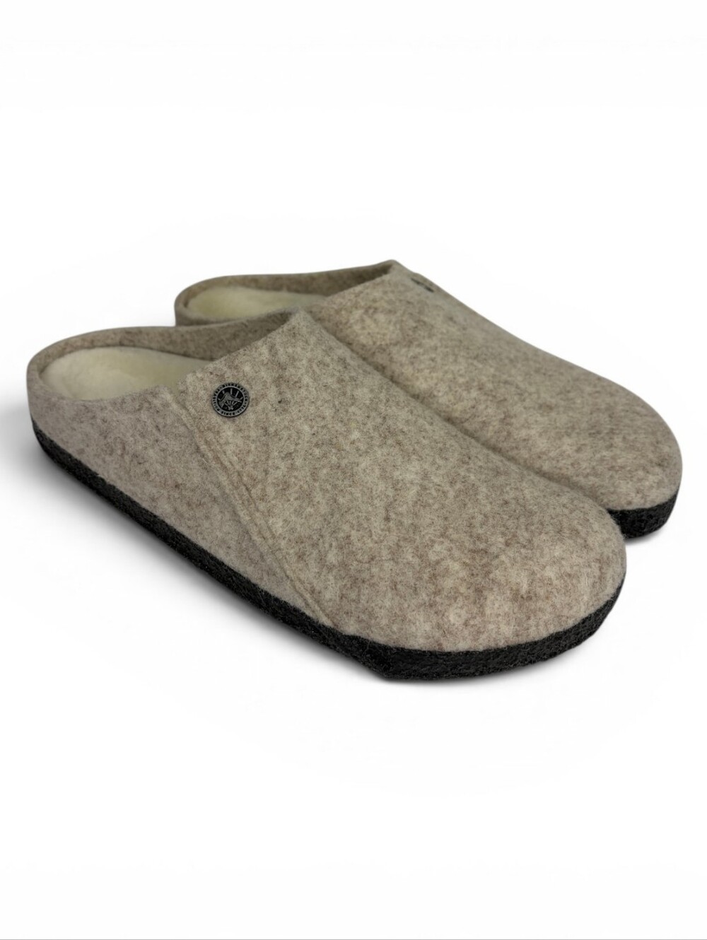 Birkenstock Zermatt eggnog wool felt shearling lining slippers 10
